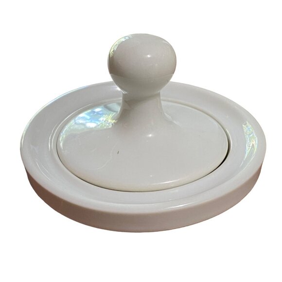 Porcelain Flying Saucer Mortar and Pestle Set White HIC - Picture 1 of 9